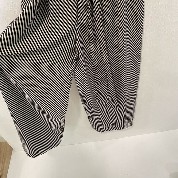 H&M Black & White Striped Maxi Dress with Belt | Size M - Picture 6 of 9